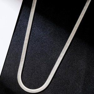 Awesome Luxury 20 Inch Fine Herringbone Chain, Stamped.925 Solid Sterling Silver